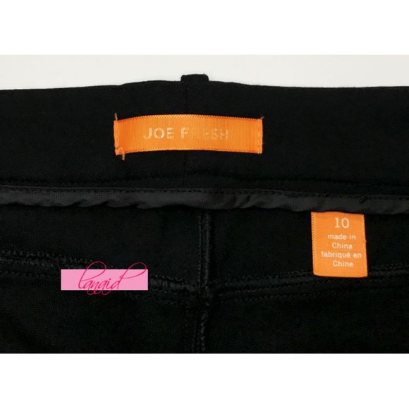 Joe Fresh Black Ponte Slim Skinny Straight Pants Stretch Stretchy Jeggings 10 - Picture 5 of 6